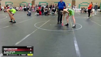 130 lbs Round 2 (6 Team) - Blake Taylor, Headhunters vs Reed Boettcher, North Baltimore WC