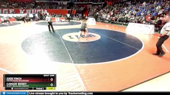 1A 132 lbs Semifinal - Carson Bissey, Olney (Richland County) vs Jude Finch, Taylor Ridge (Rockridge)