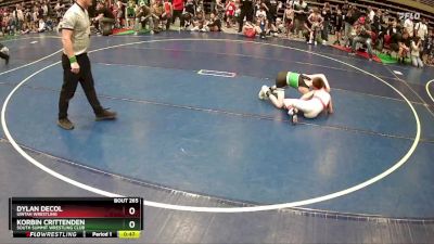 67 lbs Cons. Round 3 - Dylan DeCol, Uintah Wrestling vs Korbin Crittenden, South Summit Wrestling Club