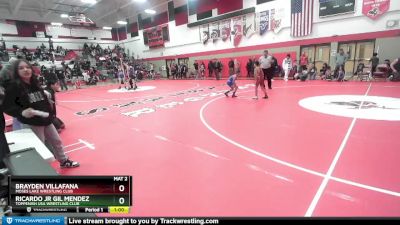 63 lbs Quarterfinal - Ricardo Jr Gil Mendez, Toppenish USA Wrestling Club vs Brayden Villafana, Moses Lake Wrestling Club