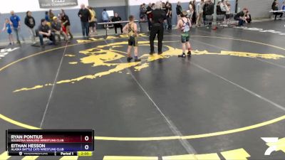 105 lbs Round 1 - Ryan Pontius, Soldotna Whalers Wrestling Club vs Eithan Hesson, Alaska Battle Cats Wrestling Club