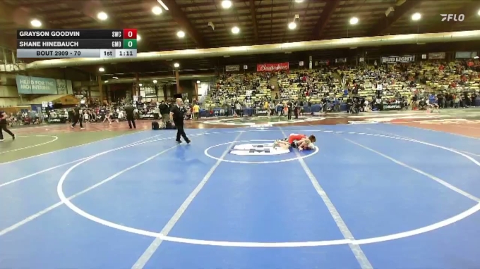 70 lbs Champ. Round 1 - Shane Hinebauch, Glendive Mat Devils vs Grayson ...