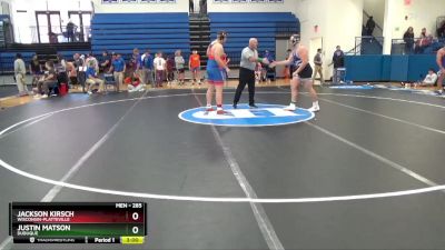 285 lbs Semifinal - Jackson Kirsch, Wisconsin-Platteville vs Justin Matson, Dubuque