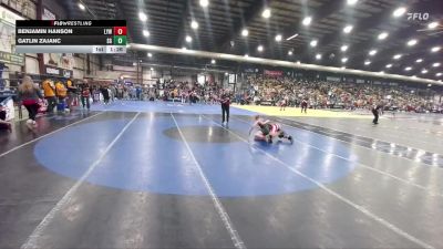 105 lbs Champ. Round 1 - Gatlin Zajanc, Stillwater Gladiators vs Benjamin Hanson, Lennox Youth Wrestling