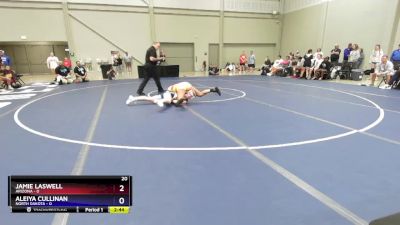 130 lbs Quarters & 1st Wb (16 Team) - Jamie Laswell, Arizona vs Aleiya Cullinan, North Dakota