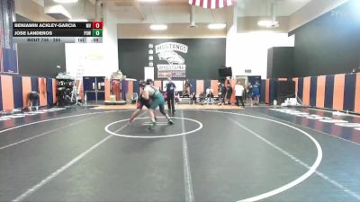 285 lbs Cons. Round 3 - Benjamin Ackley-Garcia, Mission Viejo vs Jose Landeros, Poway