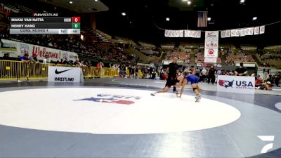 Junior Boys - 120 lbs Cons. Round 4 - Henry Kang vs Makai Van Natta, Hanford High School Wrestling