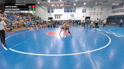 127 lbs Quarterfinal - Taevyn Wurm, Gering Middle School vs Colton Rodgers, Centennial Middle School