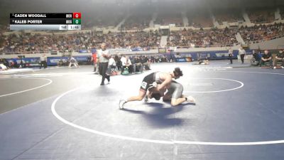 167-D4 1st Place Match - Caden Woodall, Morenci High School vs KALEB PORTER, Mogollon High School