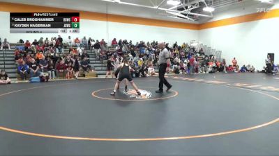 114 lbs Round 4 - Kayden Hagerman, Junior Cougar Wrestling Club vs Caleb Broghammer, Delaware County Wrestling Club