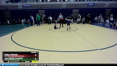 55 lbs Round 5 - MacKenzie Claudio, Payette Wrestling Club vs Karli Francis, Southern Idaho Wrestling Club