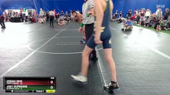 100 lbs Round 7 (8 Team) - Josiah Sims, Terps Xtreme vs Joey Dufresne, Olmsted Falls