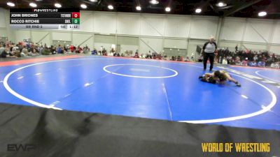 65 lbs Rr Rnd 5 - John Briones, Texas Thunder vs Rocco Ritchie, Shelton Wrestling Academy 9U