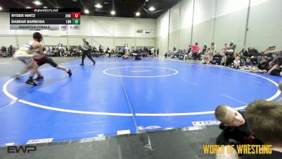 92 lbs Quarterfinal - Ryder Hintz, Jokers 12U vs Damian Barbosa, LWA 12U