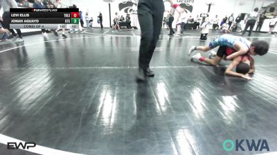 61 lbs Consi Of 4 - Levi Ellis, Tulsa North Mabee Stampede vs Jonah Aguayo, Grove Takedown Club