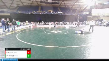 74 lbs Semifinal - Preston Beckett, NWWC vs Cato Rickel-Cruz, Team Aggression Wrestling Club