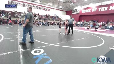 52-61 lbs Rr Rnd 2 - Hudson Woods, Cushing Tigers vs Kylee Hanks, Piedmont