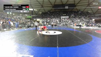 Boys 2A 126 lbs Quarterfinal - Cesar Solorio, Ridgefield vs Julian Joel Torres, Prosser