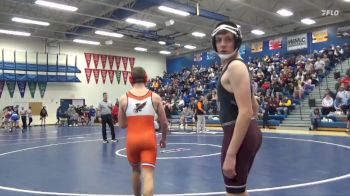 JV-18 lbs Round 1 - Beck Oesterle, Mount Vernon vs Wesley Helle, West Delaware, Manchester