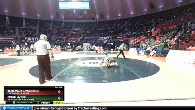 2A 106 lbs Champ. Round 1 - Noah Avina, Joliet (Catholic Academy) vs Jeremiah Lawrence, Chicago (De La Salle)