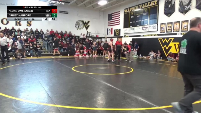 Hanford Drake Riley 138 lbs Quarterfinal - Riley Hanford, West Marshall vs Luke Zwanziger ...