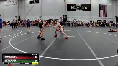 150 lbs Round 3 (8 Team) - Hayden Sims, Clinic Wrestling vs Shane Ryan, South Side WC Blue