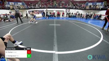 75 lbs Quarterfinal - Beckett Parker, Deer Creek Wrestling Club vs Jordan Hardgrave, Piedmont