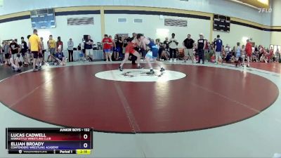 132 lbs Cons. Round 4 - Lucas Cadwell, Hawkstyle Wrestling Club vs Elijah Broady, Contenders Wrestling Academy