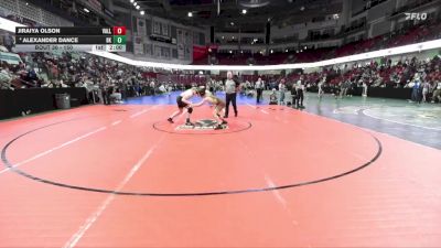 150 lbs Champ. Round 1 - Jiraiya Olson, Vallivue vs Alexander Dance, Bishop Kelly