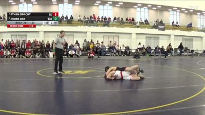 133 lbs 1st Place Match - Ethan Spacht, North Central vs James Day, Wabash