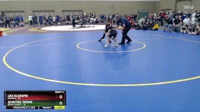 80 lbs Semis (4 Team) - Jax Kleespie, MAHACA vs Quinten Zieske, Quad County