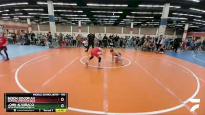 100 lbs Cons. Round 2 - Nixon Goodman, Cardinal Wrestling Club vs John Alvarado, Apex Grappling Academy