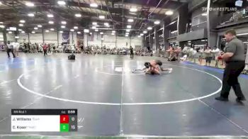 132 lbs Rr Rnd 1 - Jewell Williams, Team Barracuda vs Clay Koser, Team Nauman Silver Fox