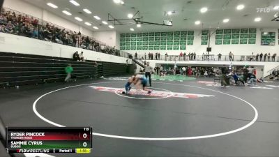 113 lbs Champ. Round 1 - Ryder Pincock, Thunder Ridge vs Sammie Cyrus, Dubois