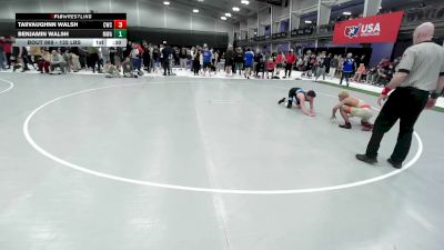132 lbs Cons. Quarters - Benjamin Walsh, Moen Wrestling Academy vs Taiivaughnn Walsh, Cache Wrestling Club
