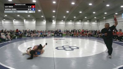 95 lbs Lily Enos, Illinois vs Sophia Zubia, California Gold