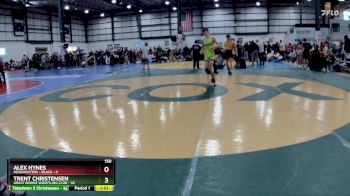 150 lbs Round 2 (3 Team) - Trent Christensen, GREAT BRIDGE WRESTLING CLUB vs Alex Hynes, HEADHUNTERS - BLACK