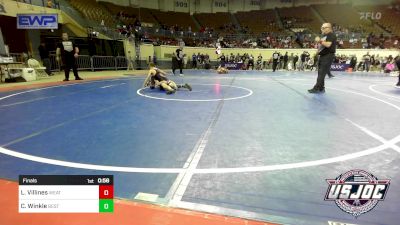 90 lbs Final - Landon Villines, Weatherford Youth Wrestling vs Chase Winkle, Best Trained