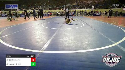 55 lbs Consi Of 4 - Jaxon Clayborn, Maize WC vs Jasper Lockett Jr, Cowboy Wrestling Club