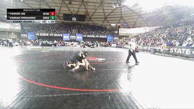 Boys 2A 120 lbs Champ. Round 2 - Damian Fernandez, Burlington-Edison vs Parker Lee, Orting