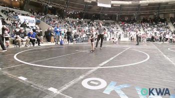 49 lbs Consi Of 16 #1 - Danger Shimonek, Pawhuska Elks Takedown vs Cambrie Kelso, Tiger Trained Wrestling