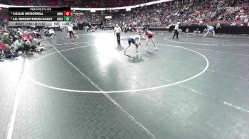 D1-150 lbs Quarterfinal - Collin McDowell, Arrowhead vs J.D. Minder-Broeckaert, Hudson