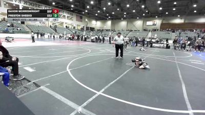 54 lbs Consi Of 4 - Daxon MorrisWright, Surprise Valley Wrestling vs Preston Sheeks, Gold Rush Wrestling