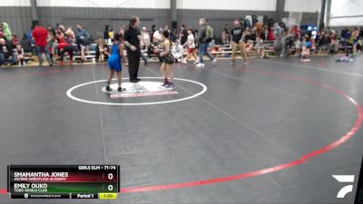 71-74 lbs Round 3 - Smamantha Jones, Ascend Wrestling Academy vs Emily Ouko, Toro World Club