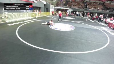 125 lbs 5th Place Match - Isabella Frost, California Grapplers vs Katalina De Haro, Hillcrest High School Wrestling