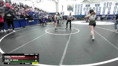 145 lbs Cons. Round 2 - Dasha Vsevolozhsky, La Cañada vs Ruby De Jesus, Norwalk