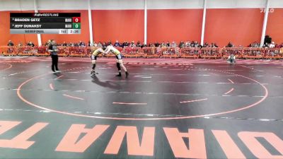 165 lbs Semifinal - Braden Getz, Marian University (IN) vs Jeff Dunaksy, Marian University (IN)