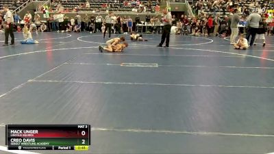 70 lbs Cons. Round 4 - Creo Davis, Sebolt Wrestling Academy vs Mack Unger, Lincoln Squires