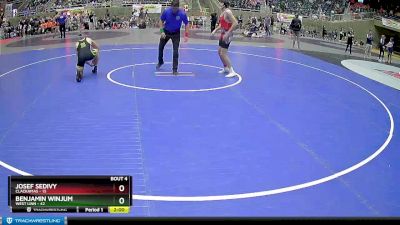 184 lbs Quarterfinals (8 Team) - Benjamin Winjum, West Linn vs Josef Sedivy, Clackamas