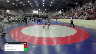 51 lbs Round Of 16 - Gavin Todd, Jackson County Wrestling Club vs Brooks Patterson, Slate Wrestling Academy